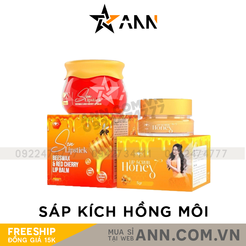 23326-sap-ong-son-1.png Combo Son Dưỡng Sáp Ong Kích Hồng Môi Dưỡng Môi Lipstick SON Cosmetic - SONLIPSTICK
