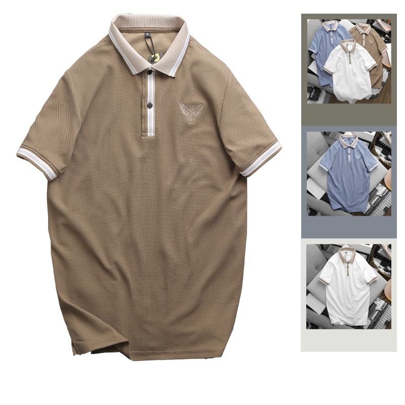 Giá sỉ áo Thun Nam Polo Cổ Bẻ Thêu Logo Đại Bàng (Có size 3x)