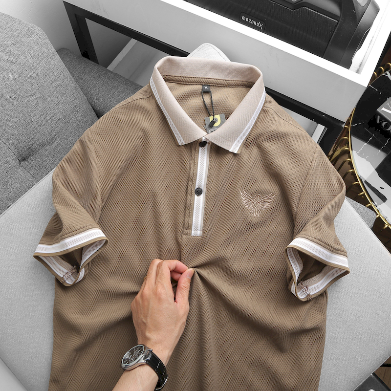 Giá sỉ áo Thun Nam Polo Cổ Bẻ Thêu Logo Đại Bàng (Có size 3x)