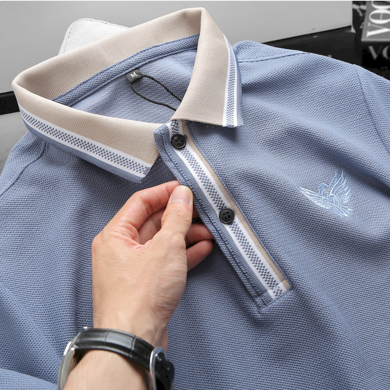 Giá sỉ áo Thun Nam Polo Cổ Bẻ Thêu Logo Đại Bàng (Có size 3x)