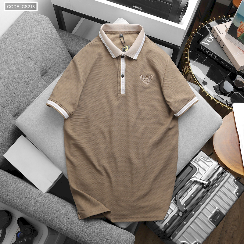 Giá sỉ áo Thun Nam Polo Cổ Bẻ Thêu Logo Đại Bàng (Có size 3x)
