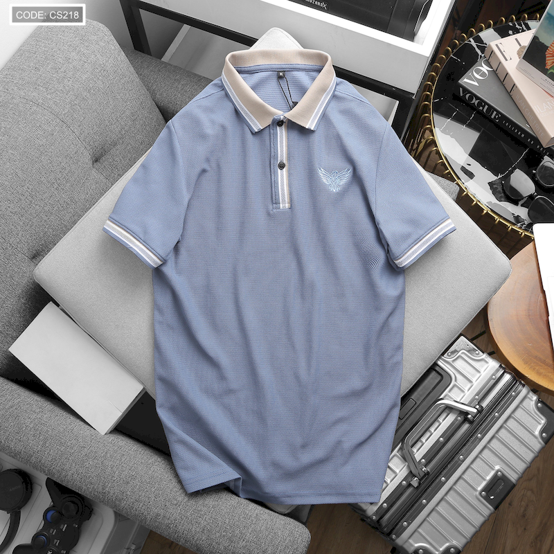 Giá sỉ áo Thun Nam Polo Cổ Bẻ Thêu Logo Đại Bàng (Có size 3x)