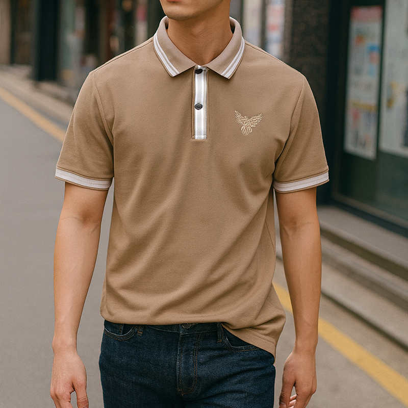 Giá sỉ áo Thun Nam Polo Cổ Bẻ Thêu Logo Đại Bàng (Có size 3x)