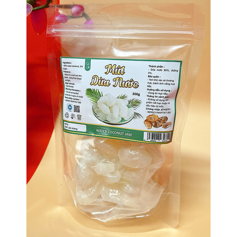 23385_z6125806466641-b68b1368dd29804772b51f8b9b65cb96_20241214111450-5.jpg Mứt Dừa Nước Túi Zip 300g - MDNHCK