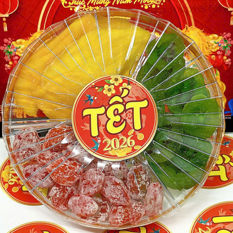 Bỏ sỉ hộp Quà Tết Set Mứt 3 Vị Trái Cây 450g - Hộp Sun Khía Bỏ sỉ hộp Quà Tết Set Mứt 3 Vị Trái Cây 450g - Hộp Sun Khía