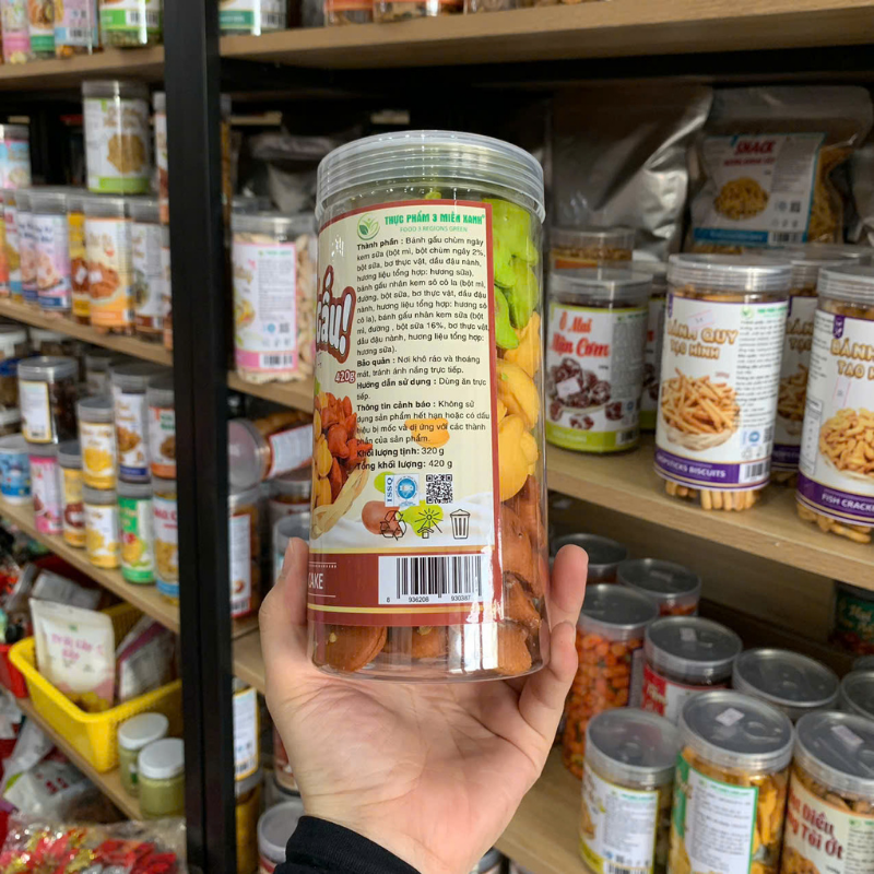 23449_273_20251203182334-3.png Bánh Gấu Mix 3 Vị Thơm Ngon Hộp Pet 420g (Chùm Ngây- Socola - Truyền Thống) Hộp - BGM3V420