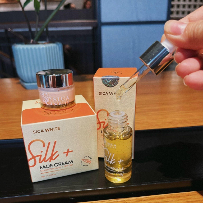Chuyên sỉ kem Face Lụa Sica White Size Trung 15g Chuyên sỉ kem Face Lụa Sica White Size Trung 15g