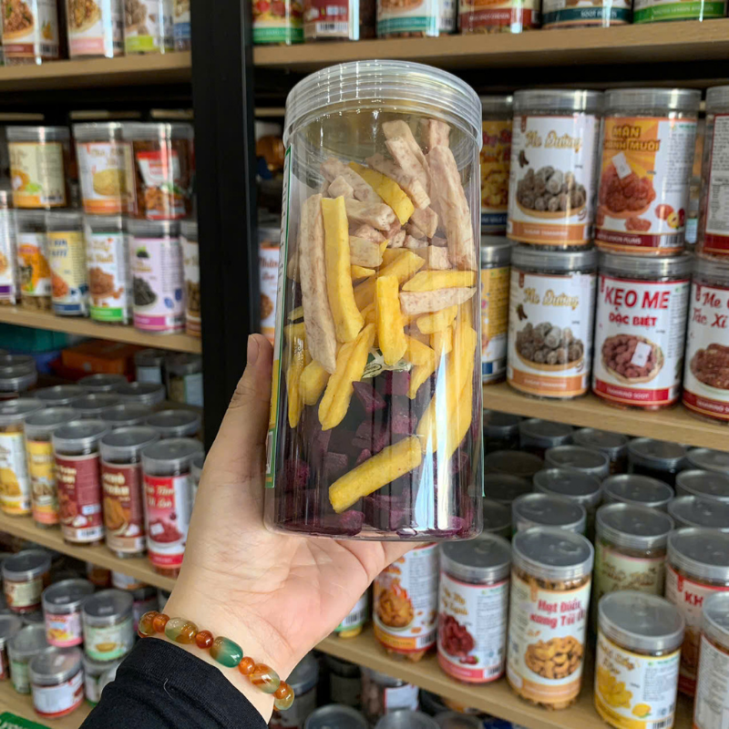 Kho sỉ khoai Sấy Mix 3 Vị Thơm Ngon 300g Hộp Kho sỉ khoai Sấy Mix 3 Vị Thơm Ngon 300g Hộp