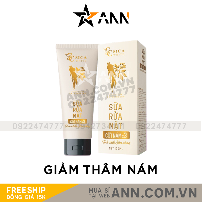 23649-srm-nam-sica.png Sữa Rửa Mặt Sica White Cốt Nám X3 Tinh Chất Sen Vàng - 8938515360819