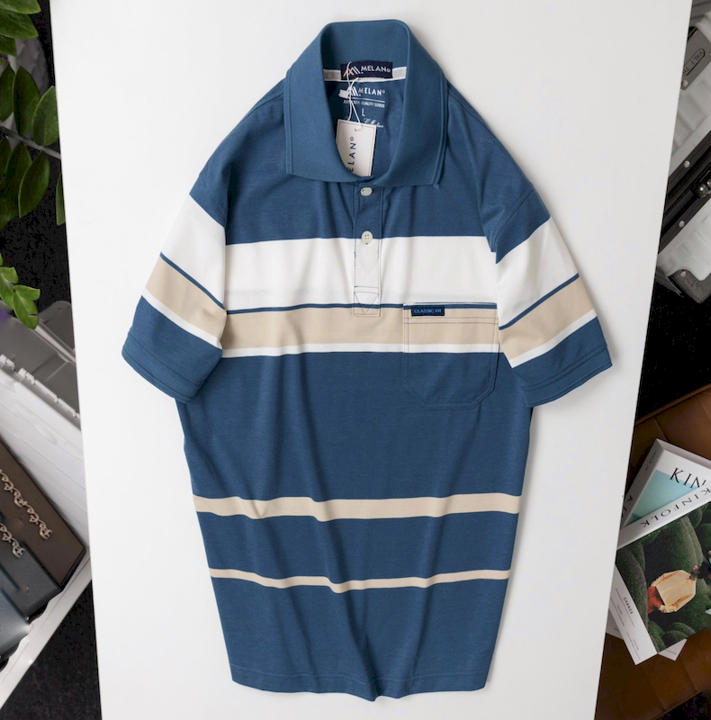 23822_z5296099614386-789033e235645a22aea33b9ada40b654_20240331031034-1.png Áo Thun Sọc Nam Trung Niên Phối Sọc Màu Cổ Bẻ Có Túi Thun Cotton (Có size 3x) - AS055