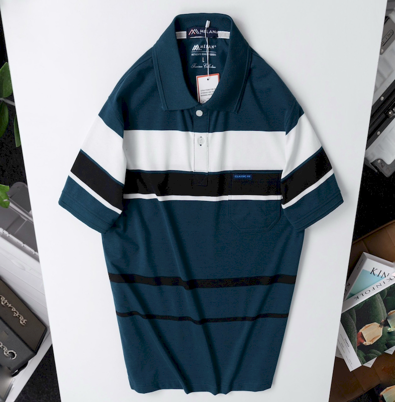 23822_z5296099614474-243cc394896f2b2c58e05f3c2c59216f_20240331031036-1.png Áo Thun Sọc Nam Trung Niên Phối Sọc Màu Cổ Bẻ Có Túi Thun Cotton (Có size 3x) - AS055