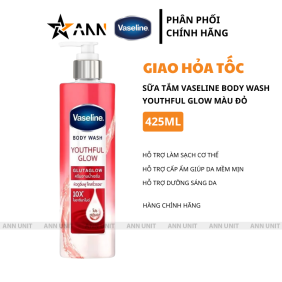Sữa Tắm Màu Đỏ Vaseline Body Wash Youthful Glow 10X 425ml - 8851932459761