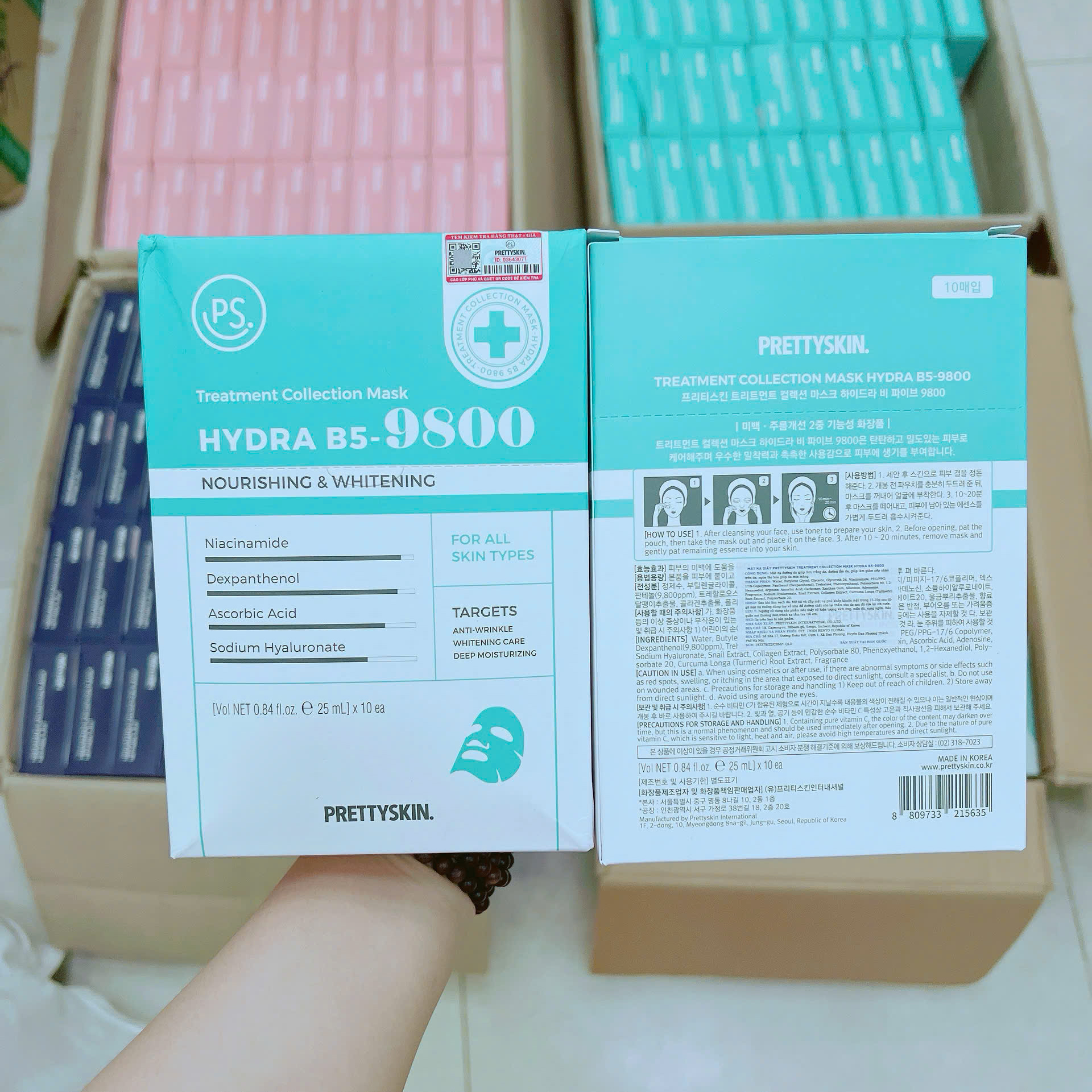 Bỏ sỉ mặt Nạ Prettyskin Hydra B5 Màu Xanh Nhạt Phục Hồi Da Hộp 10miếng Bỏ sỉ mặt Nạ Prettyskin Hydra B5 Màu Xanh Nhạt Phục Hồi Da Hộp 10miếng