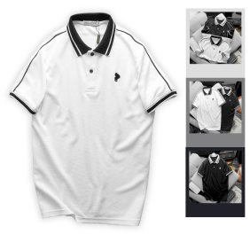 Áo Thun Nam Polo Cổ Bẻ Thêu Logo Vải music tổ ong - CS221