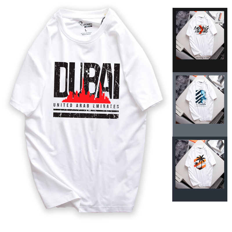 Áo Thun Nam Cổ Tròn Rurumen In Nhiều Hình Áo Thun Nam Cổ Tròn Rurumen In Nhiều Hình