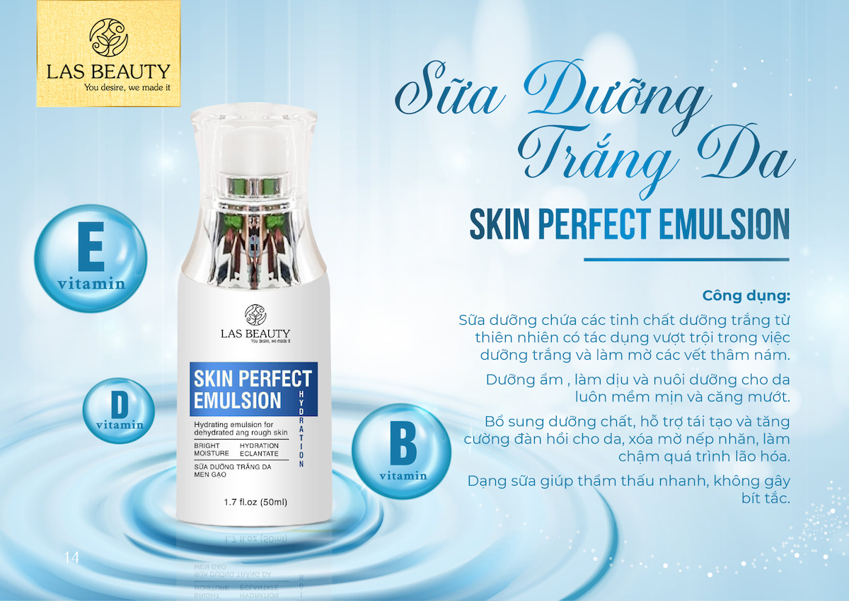 Bỏ sỉ sữa Dưỡng Rong Nho Las Beauty Skin Perfect Emulsion 50ml Bỏ sỉ sữa Dưỡng Rong Nho Las Beauty Skin Perfect Emulsion 50ml