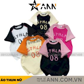 Áo thun nữ Baby Tee ôm body từ 35kg - 55kg In Số 08 - AG1374