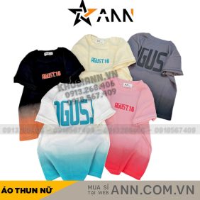 Áo thun nữ Baby Tee ôm body từ 35kg - 55kg In chữ AGUST.16 - AG1384