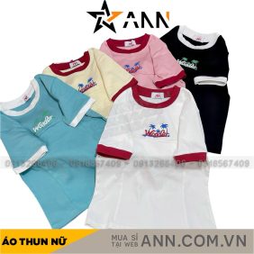 Áo thun nữ Baby Tee ôm body từ 35kg - 55kg In Cây dừa - AG1388