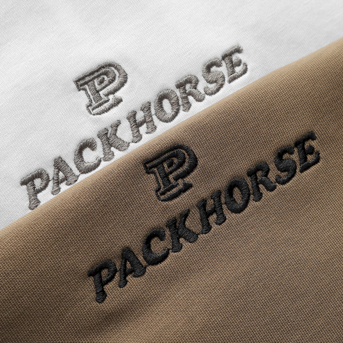 Shop sỉ áo Thun Nam Cổ Tròn Oversize Tay Phối Màu Thêu Chữ PackHorse