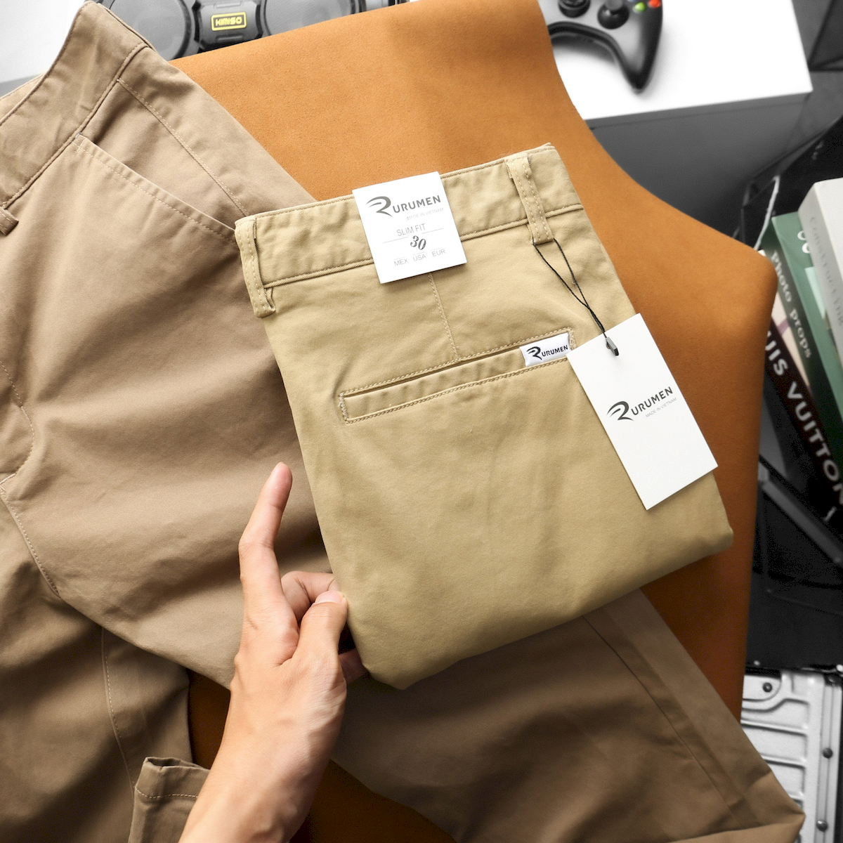 Quần Kaki Dài Nam Rurumen Chất Kaki Co Giãn Cao Cấp (Có size 36)