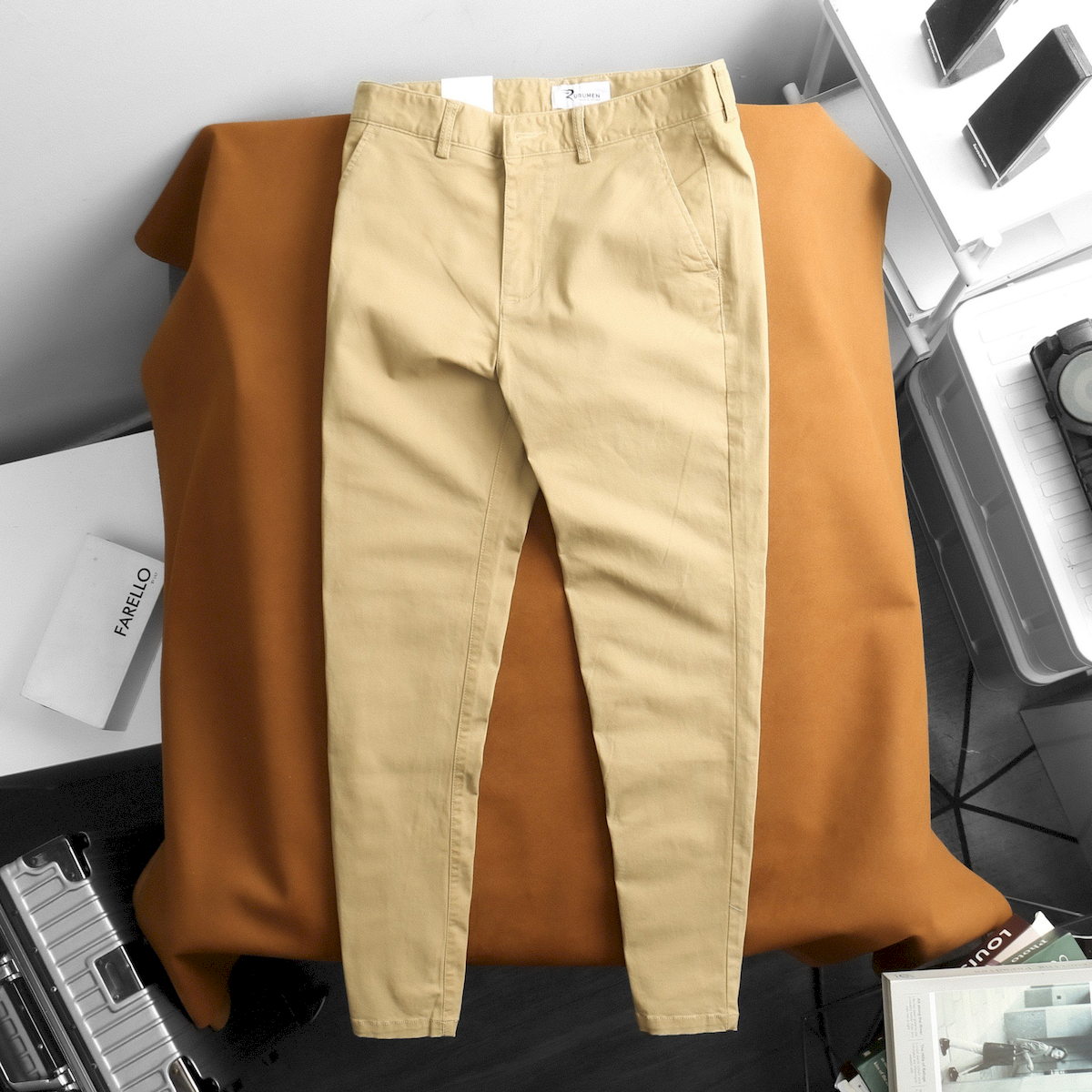 Quần Kaki Dài Nam Rurumen Chất Kaki Co Giãn Cao Cấp (Có size 36)