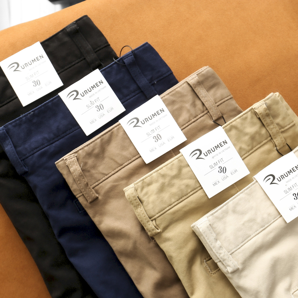 Quần Kaki Dài Nam Rurumen Chất Kaki Co Giãn Cao Cấp (Có size 36)