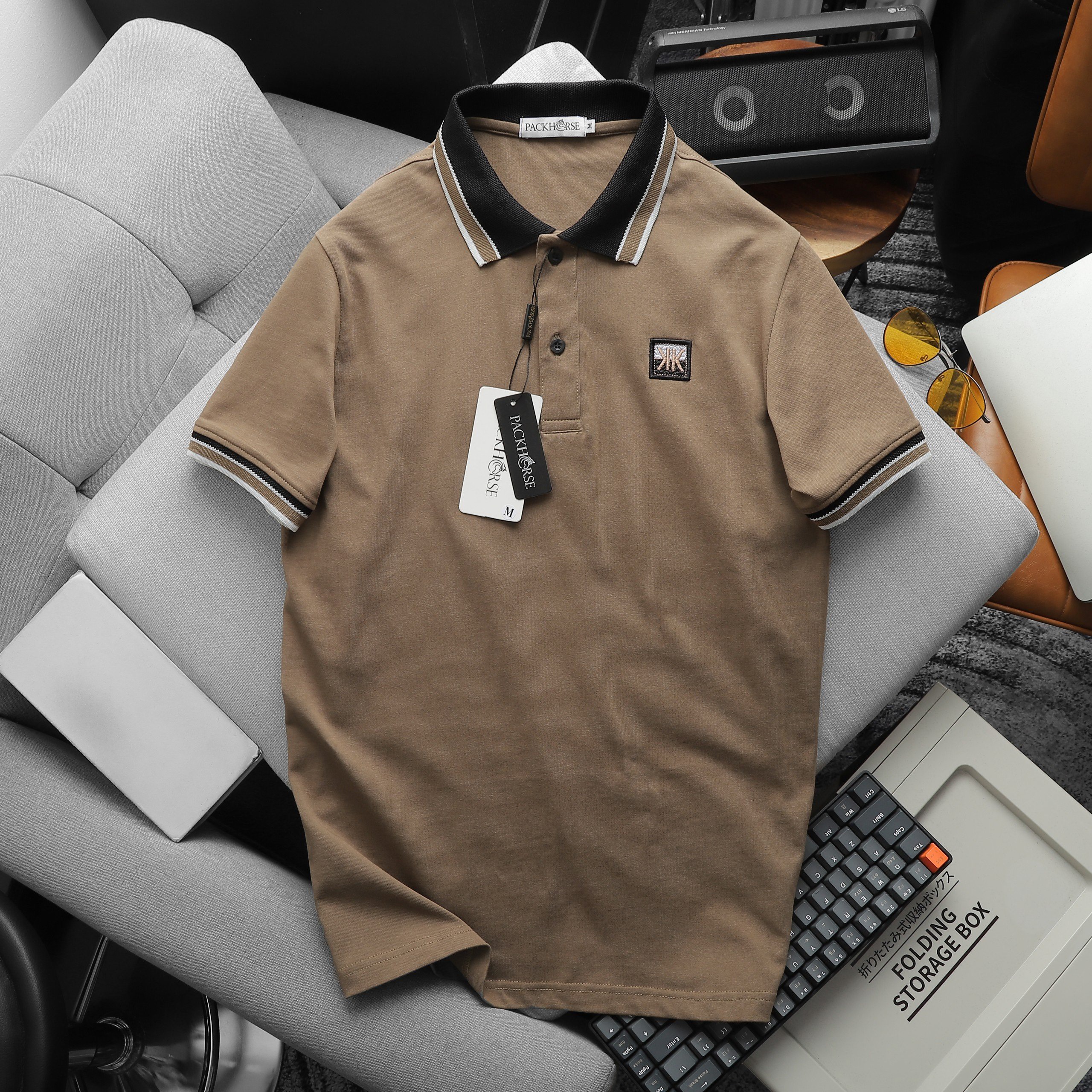 24098_z5371346385985-7ff2bec0ed6e71a4ad1724336a4f5156_20240422045651-3.jpg Áo Thun Nam Cổ Bẻ Pack Horse Thêu Nổi Logo Chữ KK (Có size 3x) - CS225