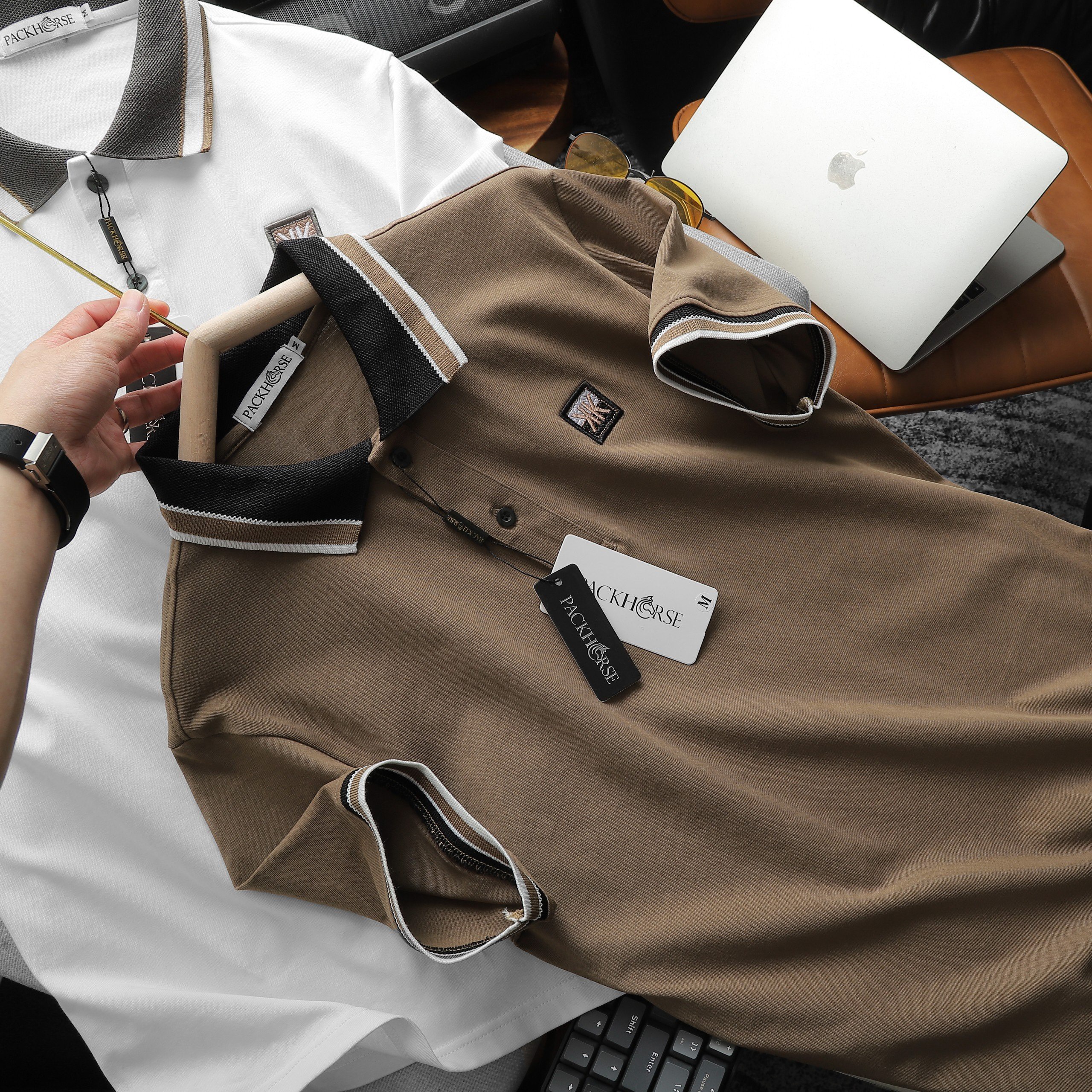 24098_z5371346446681-49428e419878a0a77865dc6b8bbfb8f8_20240422045657-3.jpg Áo Thun Nam Cổ Bẻ Pack Horse Thêu Nổi Logo Chữ KK (Có size 3x) - CS225