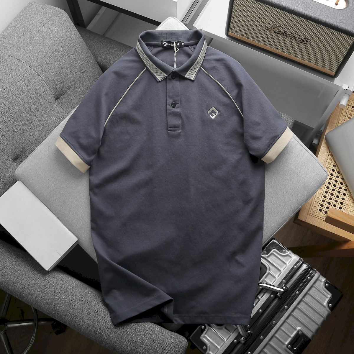 Kho sỉ áo Thun Nam Cổ Bẻ Thêu Nổi Logo Rubik (Có size 3x)