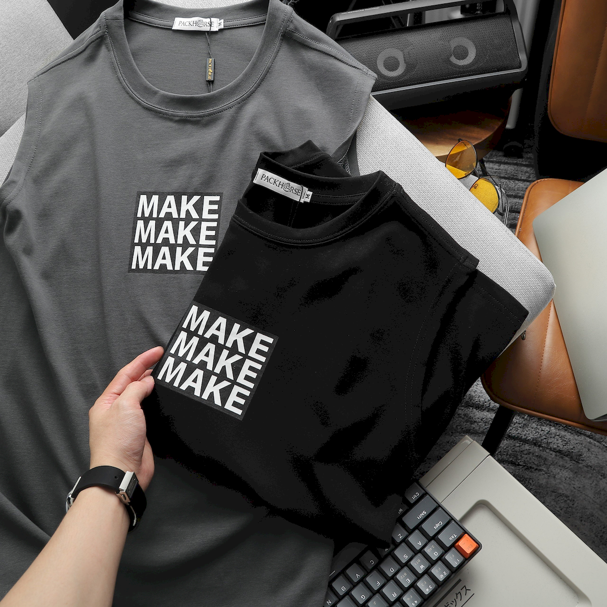 24249_z5425926000457-1fb800b38963b62ae82278afe5ffd28d_20240510184755-3.png Áo Thun Ba Lỗ Nam Pack Horse In Chữ MAKE - AB517