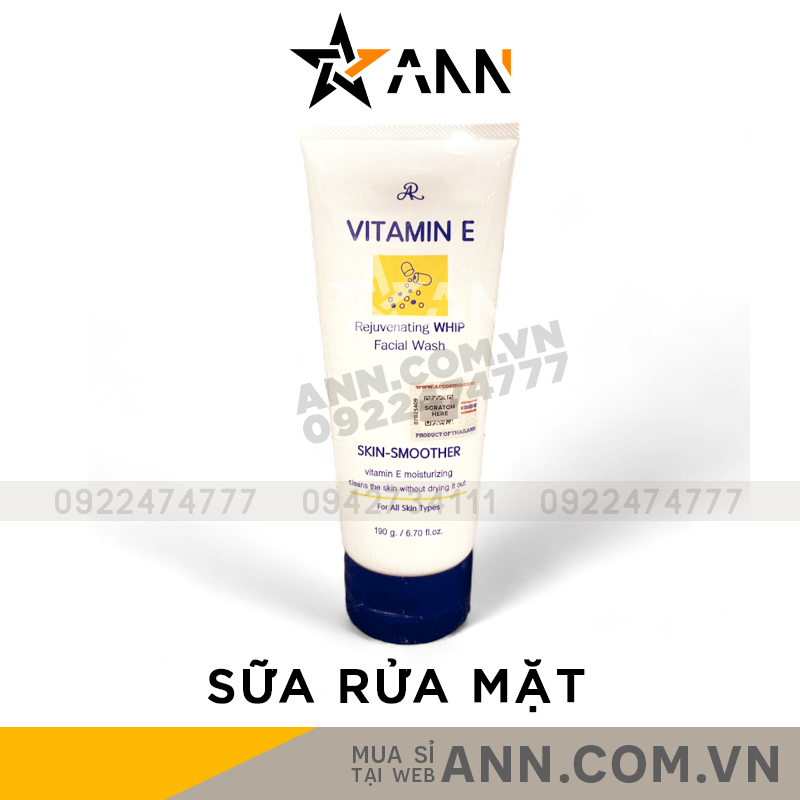 24393_76_20240529120523-2.png Sữa Rửa Mặt Vitamin E AR Thái Lan Tuýp 190g - 8850722093352