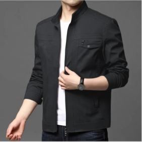 Áo Khoác Kaki Nam Phối Túi Trước Ngực Cao Cấp