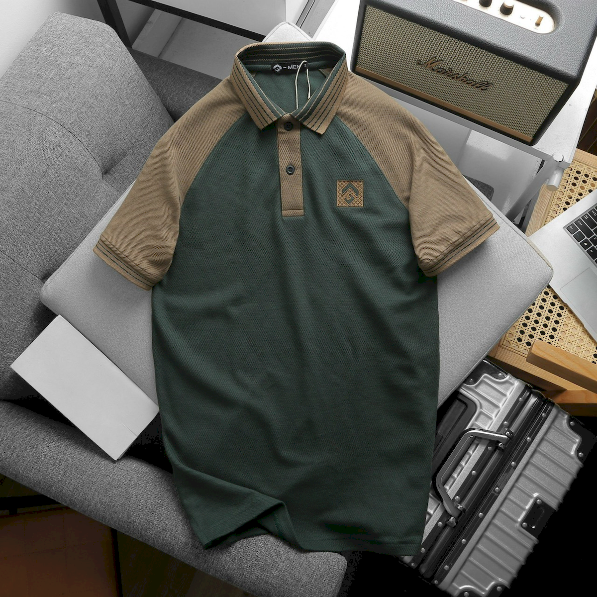 Bỏ sỉ áo Thun Nam Polo Cổ Bẻ Phối Màu Viền Bo Cổ (Có Size 3x)