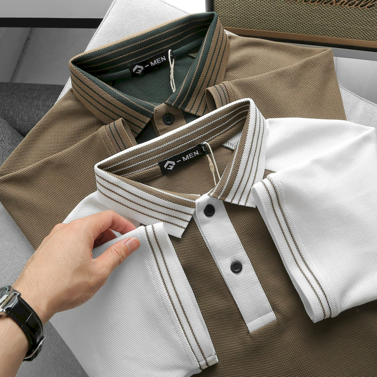 Bỏ sỉ áo Thun Nam Polo Cổ Bẻ Phối Màu Viền Bo Cổ (Có Size 3x)