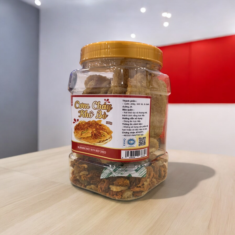 Shop sỉ cơm Cháy Khô Bò 500g hộp Shop sỉ cơm Cháy Khô Bò 500g hộp
