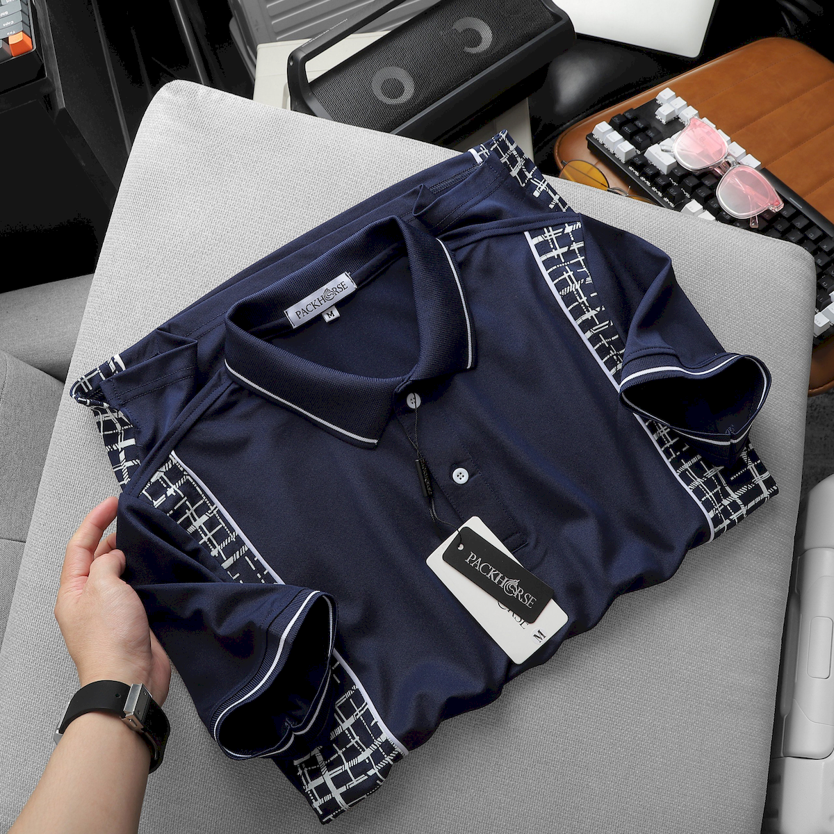 24734_z5650480868458-54ff4af12c64dca6fa8e46016603e04d-1_20240725154138-3.png Áo Thun Nam Polo Cổ Bẻ Phối Hoạ Tiết Sọc Ngang (Có size 3x) - CS230