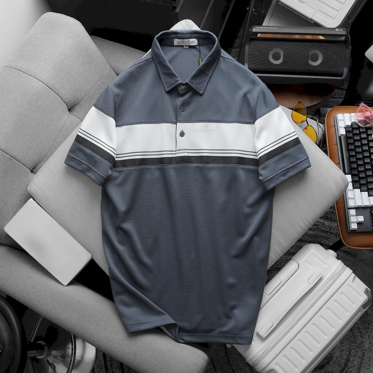 24746_z5678756416939-911f412cc4cdea2fe3be37dddee9b206_20240729171654-2.png Áo Thun Nam Polo Cổ Bẻ Pack Horse Phối Sọc Ngang Đơn Giản - CS231