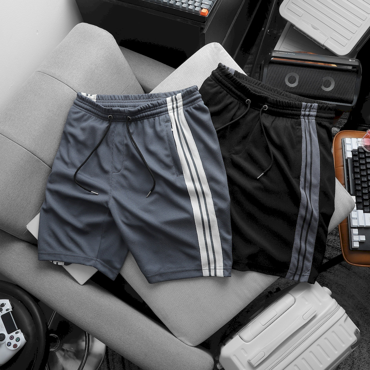 24747_z5678756471777-8d93100f7bda092df85719c325428ba2_20240729172123-2.png Quần Short Thun Nam Pack Horse Viền Sọc Thể Thao - QB435