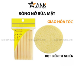 Bông Mút Nở Rửa Mặt - Miếng Bọt Rửa Mặt Chất Liệu Bọt Biển Tự Nhiên Gói 12 Miếng 8cm - BNTT02