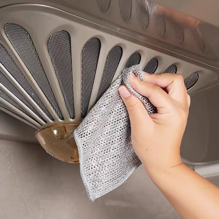 Combo 10 Miếng Lưới Rửa Chén Sợi Thép - Miếng Rửa Chén Bát Cọ Xoong Nồi Bằng Kim Loại 1 Lớp Đa Năng 20x20cm Combo 10 Miếng Lưới Rửa Chén Sợi Thép - Miếng Rửa Chén Bát Cọ Xoong Nồi Bằng Kim Loại 1 Lớp Đa Năng 20x20cm