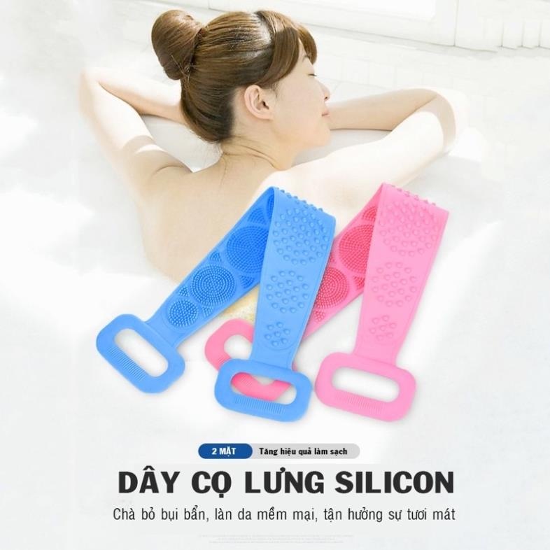 Dây Tắm Chà Lưng Silicon 58x10cm Dây Tắm Chà Lưng Silicon 58x10cm