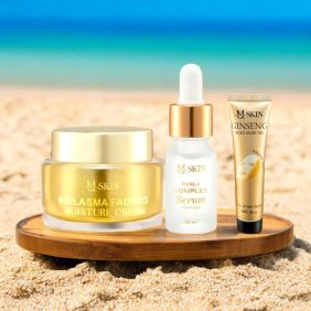 Combo Kem Face Nhân Sâm Ban Đêm MQ Skin Melasma Fading Moisture Cream + Serum Hyalu Complex