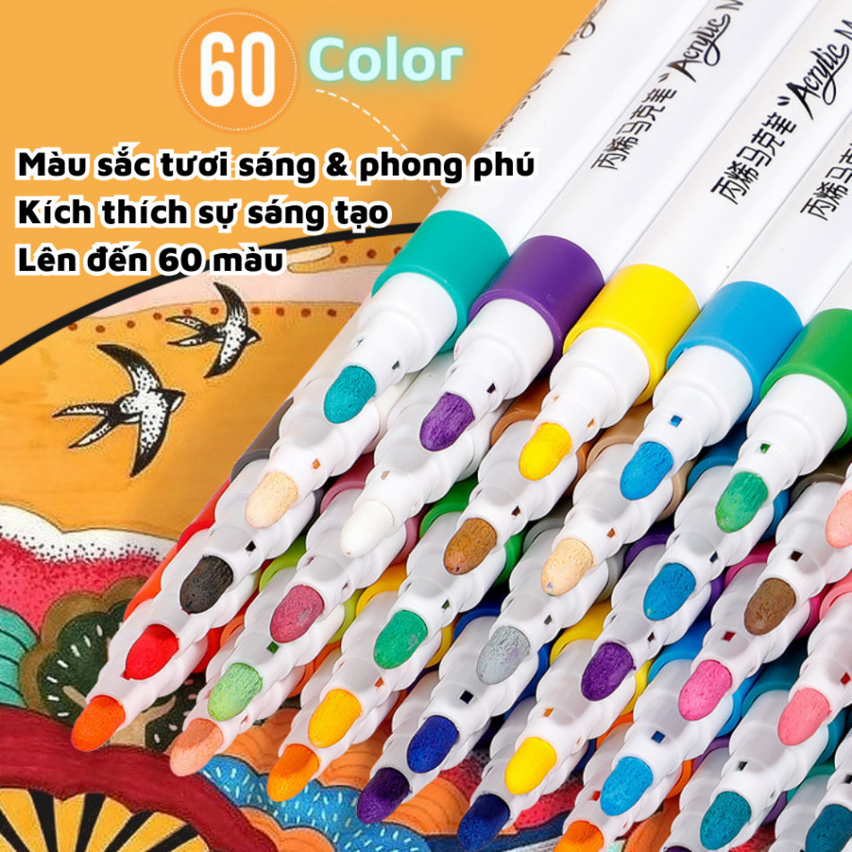 24944_vn-11134201-7r98o-lvnd7igazy2344_20240822150146-3.jpg Bộ 60 Màu Acrylic Vẽ Trên Mọi Chất Liệu Có Thể Vẽ Chồng Màu 20x14x3cm - MARL01