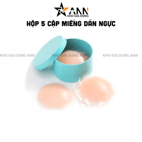 Hộp 5 Cặp Miếng Dán Ngực Siêu Dính Tái Sử Dụng Nhiều Lần Hộp 8x8x6.5cm - MDN01
