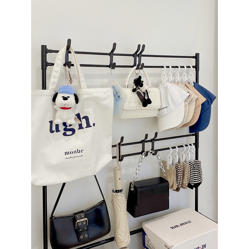 24970_vn-11134207-7qukw-lfpqon0hrwxh39_20240827111049-3.jpg Kệ Để Giày 4 Tầng Chữ H Có Móc Treo Quần Áo Và Đồ Dùng 152x60x26cm - KDGCHDN01