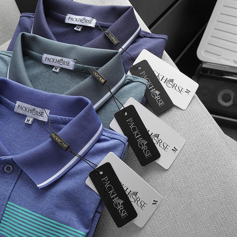 Giá sỉ áo Thun Nam Cổ Bẻ Có Túi Hoạ Tiết Sọc Ngang In Dẻo (Có size 3x)