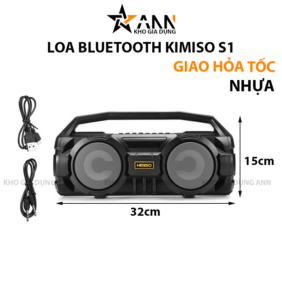 Loa Bluetooth Kimiso S1 Tăng Kèm 2 Dây 15x32cm - LBLTKMS01