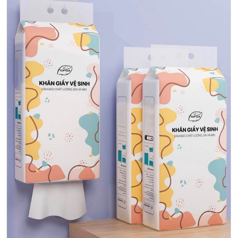 25103_vn-11134207-7r98o-lt0w1jjcuopl4b_20240921085545-2.jpg Set 4 Túi Khăn Giấy Rút Treo Tường 4 Lớp Top Gia 1 Túi 1280 Tờ Đa Năng 34x8x16cm - KGR01