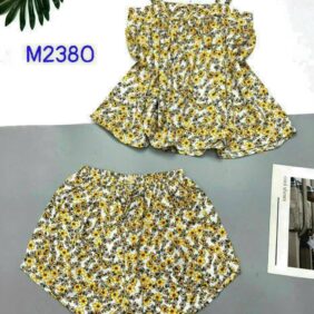 Đồ bộ mango siêu mát quần đùi áo hai dây nhiều hoạ tiết - DBO5018